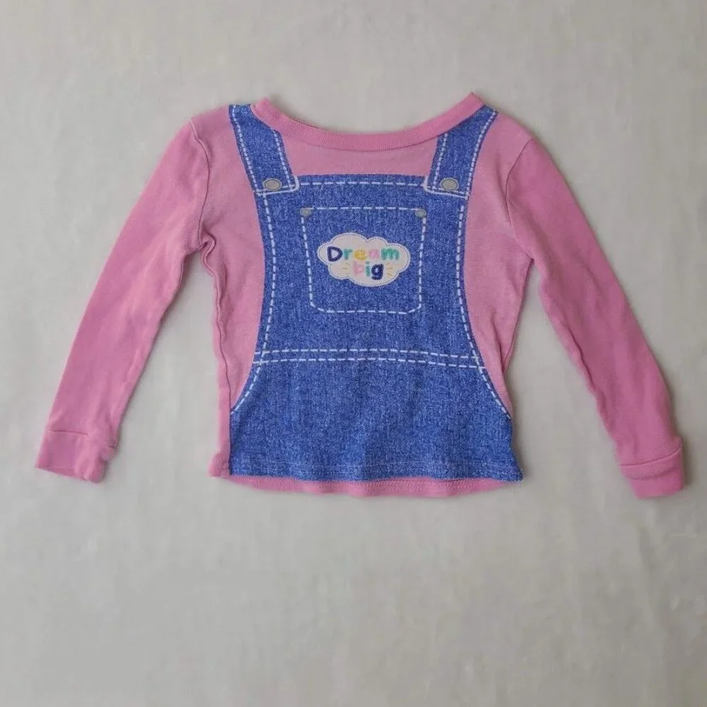 Ms. Rachel 2T Pink Long Sleeve Shirt Printed Overalls Dream Big Cloud Graphic - Picture 9 of 10
